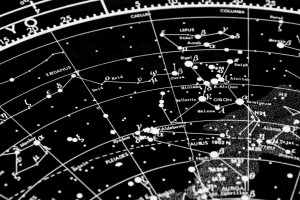 a map of the stars of the orion constellation. focus is in orion word